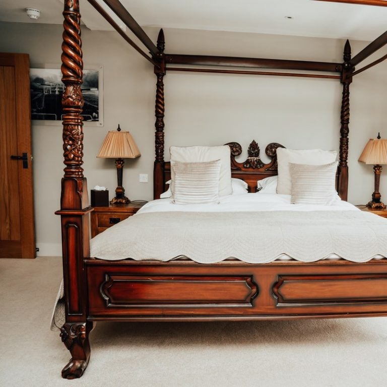 Antique four poster bed