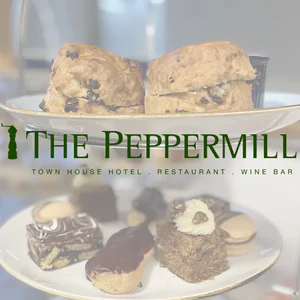 Afternoon tea and logo peppermill devizes